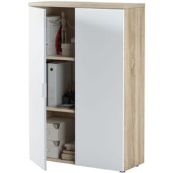 Armoire de rangement bureau avec 2 portes - Dim : 119 x 80 x 33 cm Pegane