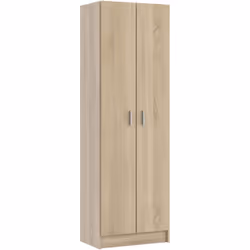 Armoire avec 2 portes en mélamine coloris Chêne canadian. Il garantira un rangement optimal. Meuble très tendance et pratique ...