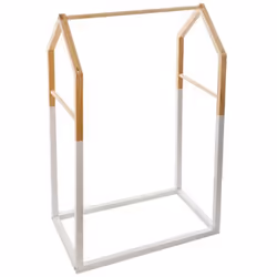 Suspendez dès à présent les vêtements de votre enfant avec cette belle penderie en pin coloris blanc et naturel. A monter soi ...
