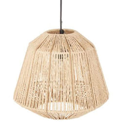 Pegane - Suspension design en papier et fer coloris beige - Dim : D.29 x H.26 cm
