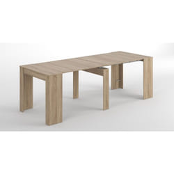 Console extensible coloris chêne canadien - Dim : 90 x 78 x 50 - 235 cm Pegane