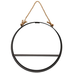 Etagère murale sphère en métal coloris noir - Dim : L.54,5 x l.10 cm Pegane