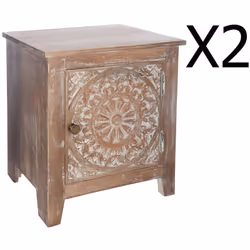Cette superbe table de chevet 1 porte en bois marron deviendra rapidement indispensable à votre décoration d'intérieur. Laiss ...