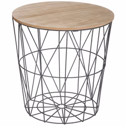 Cette table design en métal avec son plateau en bois MDF sera votre meilleure amie lors de soirées entre amis ou comme bout d ...