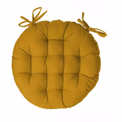 Donnez un coup de jeune à votre déco avec cette gallette 100% coton, coloris ocre à nouettes. Vous n'avez pas besoin de chang ...
