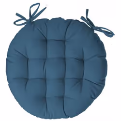 Idéal pour décorer tout en douceur, cette galette de chaise ronde en coton, avec un rembourrage également 100 % coton, colori ...