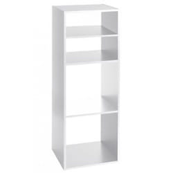 Etagère en panneau de particules, blanc - Dim : L.34.4 x P.32 x H.100.5 cm Pegane