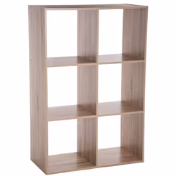Sobre et pratique, cette étagère 6 cases naturel s'adaptera facilement à votre décoration intérieur. Grâce à ses 6 compartime ...