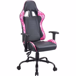 Fauteuil Gamer - SUBSONIC - Pink Power - Ergonomique - Dossier Ajustable - Accoudoirs Réglables