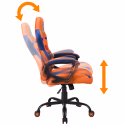 Subsonic SA5573-D2 Siège pour jeu vidéo Siège de jeu sur PC Siège capitonné Noir, Orange - Vue supplémentaire 6
