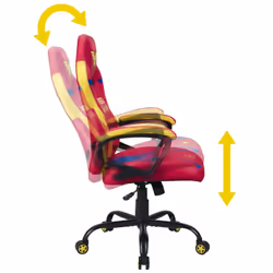 Subsonic SA5573-W1 Siège pour jeu vidéo Siège de jeu sur PC Siège capitonné Bleu, Rouge, Jaune - Vue supplémentaire 6