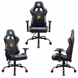 Subsonic SA5609-C1 Siège pour jeu vidéo Siège de jeu sur PC Siège capitonné Noir