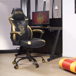 Subsonic Junior Hogwarts Siège de jeu sur PC Siège capitonné Noir, Jaune - Vue supplémentaire 4