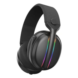 Subsonic TITRE - Vektra casque gaming sans fil pour PS5 PS4 PC Xbox Switch, casque gamer à LED avec hauts parleurs 7.1, micro rétractable, réglage du volume et bouton mute intégrés – Noir