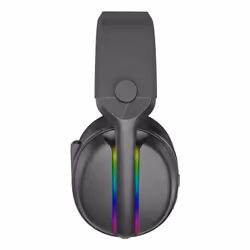 Subsonic TITRE - Vektra casque gaming sans fil pour PS5 PS4 PC Xbox Switch, casque gamer à LED avec hauts parleurs 7.1, micro rétractable, réglage du volume et bouton mute intégrés – Noir
