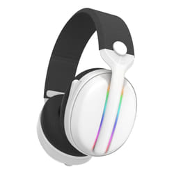Subsonic - Vektra casque gaming sans fil pour PS5 PS4 PC Xbox Switch, casque gamer à LED avec hauts parleurs 7.1, micro rétractable, réglage du volume et bouton mute intégrés – Blanc