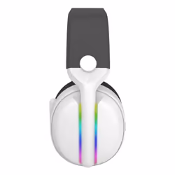 Subsonic - Vektra casque gaming sans fil pour PS5 PS4 PC Xbox Switch, casque gamer à LED avec hauts parleurs 7.1, micro rétractable, réglage du volume et bouton mute intégrés – Blanc