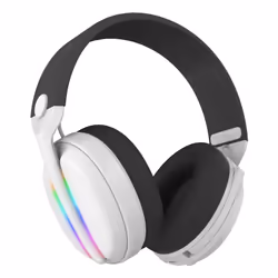Subsonic - Vektra casque gaming sans fil pour PS5 PS4 PC Xbox Switch, casque gamer à LED avec hauts parleurs 7.1, micro rétractable, réglage du volume et bouton mute intégrés – Blanc - Vue supplémentaire 4