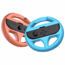Subsonic Pack de 2 volants Switch & Switch 2, Nintendo Switch, Nintendo Switch 2, Modèles de roues, Rouge, Turquoise, Nintend ...