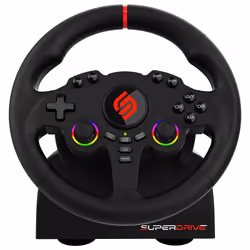 Subsonic Superdrive 220 RS Noir USB Volant + pédales Nintendo Switch, PC, PlayStation 4, Xbox One, Xbox Series S, Xbox Series X - Vue supplémentaire 2