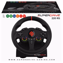 Subsonic Superdrive 220 RS Noir USB Volant + pédales Nintendo Switch, PC, PlayStation 4, Xbox One, Xbox Series S, Xbox Series X - Vue supplémentaire 8