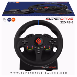 Subsonic Superdrive 220 RS-5 Noir USB Volant + pédales Nintendo Switch, Nintendo Switch 2, PC, PlayStation 4, PlayStation 5, Xbox One, Xbox Series S, Xbox Series X - Vue supplémentaire 8