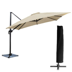 Happy Garden PAR554C-C parasol de terrasse Carré Beige
