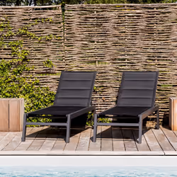 Happy Garden LOT1281NN chaise d'extérieur Noir