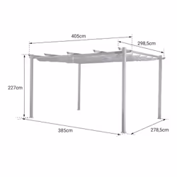 Happy Garden GAZ15G Tonnelle, palissade et store de jardin Pergola - Vue supplémentaire 5