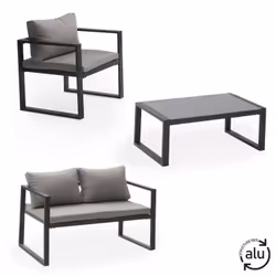 Happy Garden 1270GA ensemble de meubles de jardin Gris