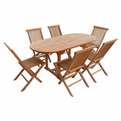 Happy Garden SETTEC02, Bois, 6 siège(s), 1110 mm, 470 mm, 170 mm, 14 kg
