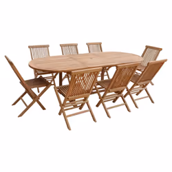 Happy Garden SETTEC04, Bois, 8 siège(s), 1110 mm, 470 mm, 170 mm, 14 kg