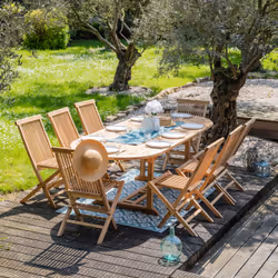 Happy Garden SETTEC04 ensemble de meubles de jardin Bois - Vue supplémentaire 5