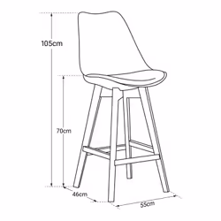 Happy Garden TAB02W Tabouret de bar - Vue supplémentaire 6