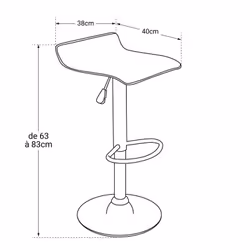 Happy Garden TAB42N Tabouret de bar