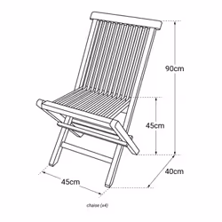 Happy Garden TEC01-4 chaise d'extérieur - Vue supplémentaire 4