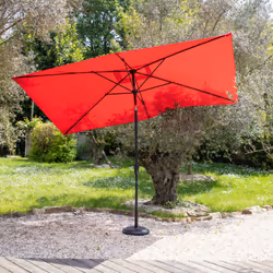 Happy Garden PAR558R parasol de terrasse Rectangle Rouge