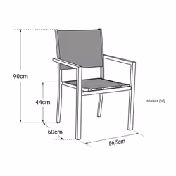 Happy Garden 1250GB-8 chaise d'extérieur Gris - Vue supplémentaire 7