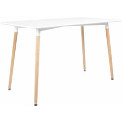 Happy Garden - Table rectangulaire 120 × 70cm blanche pia
