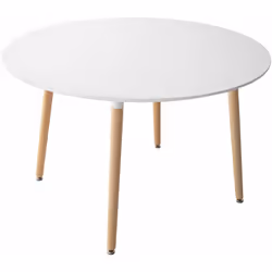Description : Créez un espace convivial et chaleureux avec cette table ronde scandinave MARTHA. Son plateau de 120cm de diamè ...