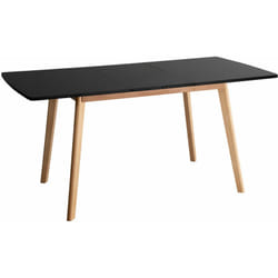 Table extensible helga 120 / 160cm noire - Happy Garden