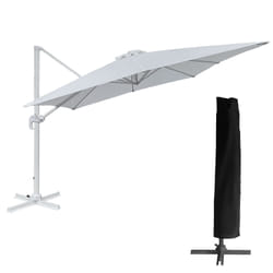 Happy Garden PAR554W-C parasol de terrasse Carré Blanc