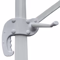 Happy Garden PAR557W-C parasol de terrasse Rectangle Blanc