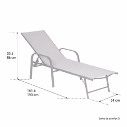 Happy Garden TEX11BW chaise d'extérieur Bleu - Vue supplémentaire 5