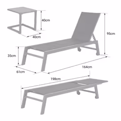 Happy Garden SET1281TW chaise d'extérieur - Vue supplémentaire 7