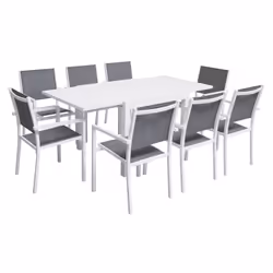 Happy Garden SET1248-50GW, Blanc, 8 siège(s), 935 mm, 140 mm, 935 mm, 20,3 kg