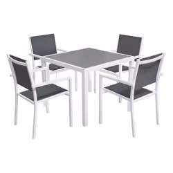 Happy Garden SET1249-50GW, Blanc, 4 siège(s), 960 mm, 100 mm, 960 mm, 16,8 kg