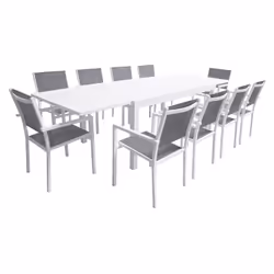 Happy Garden SET1268-50GW, Blanc, 10 siège(s), 1835 mm, 140 mm, 1035 mm, 30,8 kg
