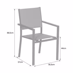 Happy Garden 1264GA-4 chaise d'extérieur Gris - Vue supplémentaire 7