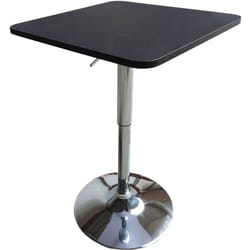 Happy Garden - Table de bar carrée noire et chrome luke